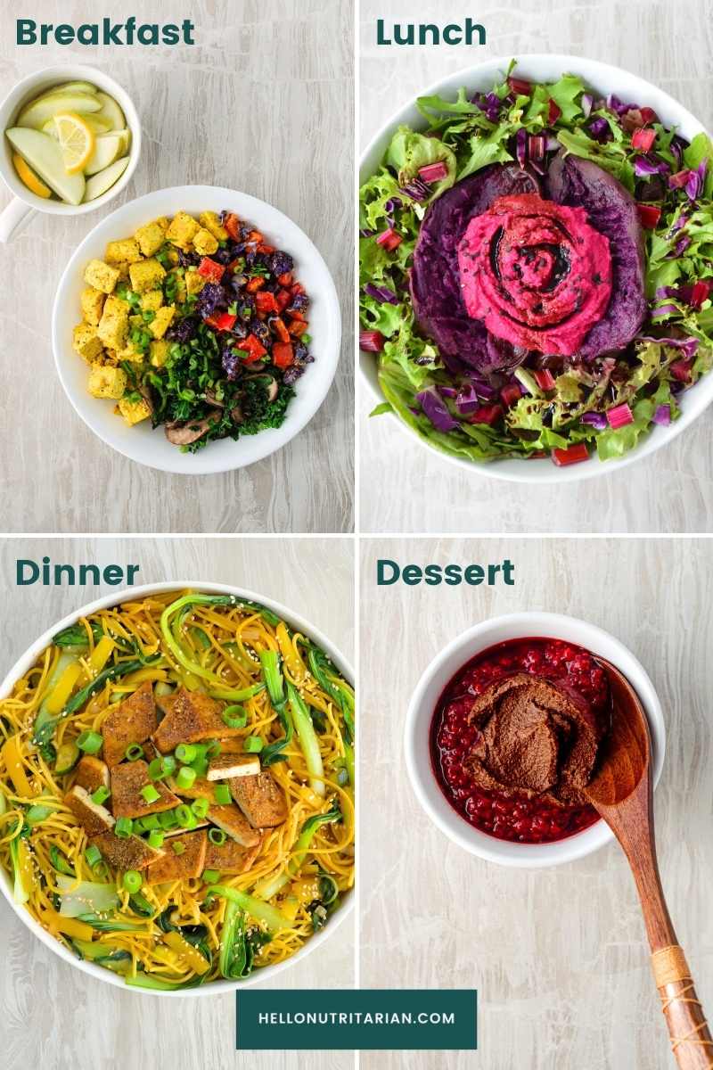 Eat to Live Daily Menu 55 | Hello Nutritarian What I eat in a day Dr Joel Furhman Breakfast ideas Lunch Dinner Whole Food Plant Based Oil-Free recipes pdf shopping list